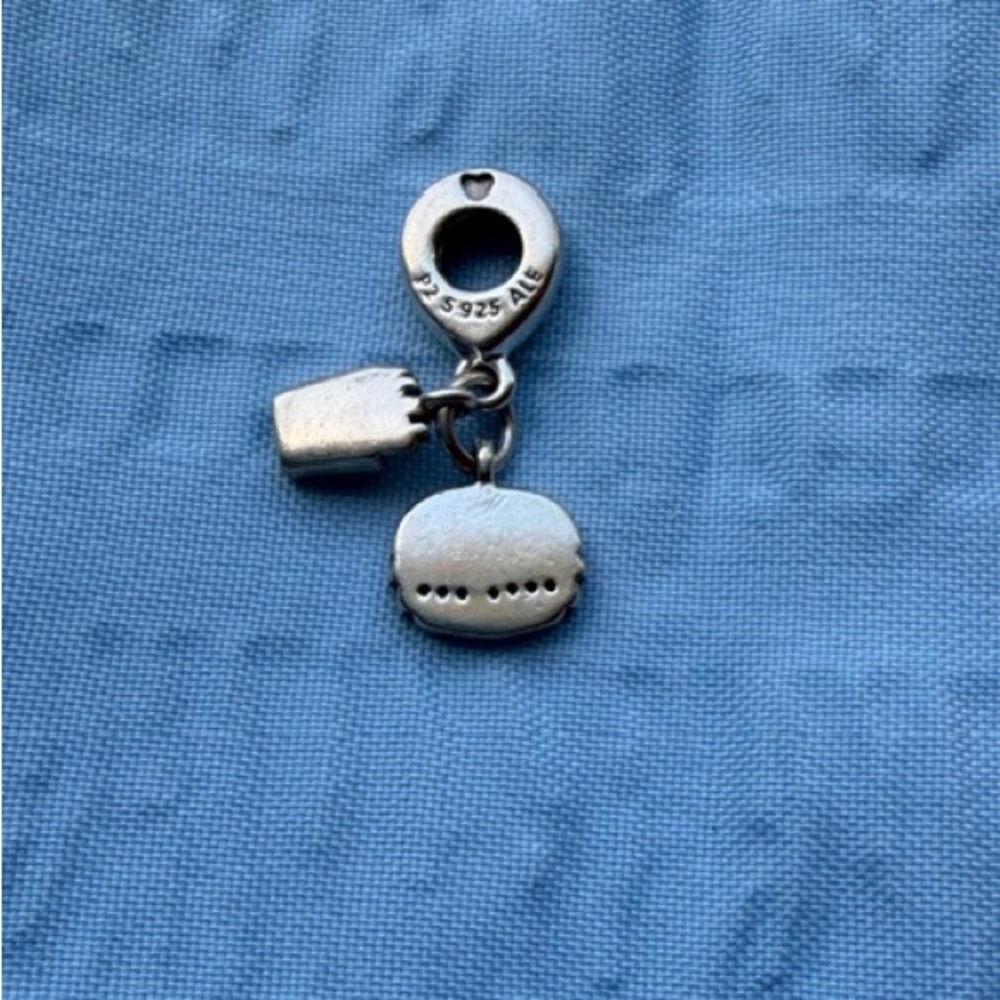 Pandora 925 Silver Burger & Fries Charm - Picture 4 of 4
